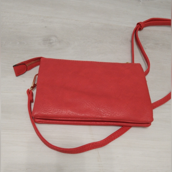 Red Crossbody Bag/Clutch - new never used - Picture 1 of 4